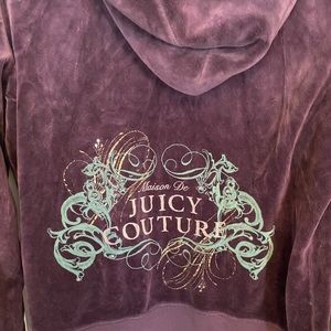 Juicy Couture purple velvet sweatshirt